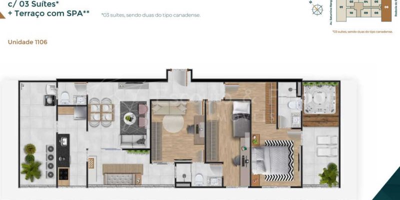 planta do apartamento