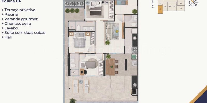 planta do apartamento