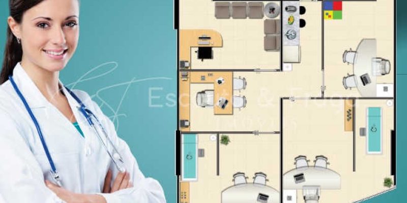 planta da sala comercial